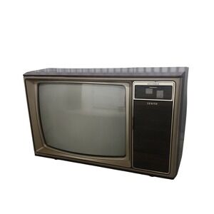 Zenith CRT TV SZ1997W 19" Brown Wood Grain Space CRT TV Vintage Retro Gaming